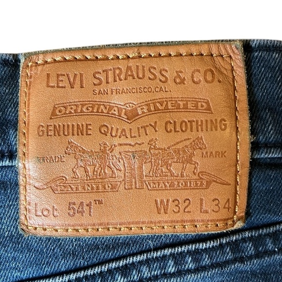 Levi’s 541 Jeans Premium Dark Wash Athletic Taper Big E Cotton Stretch 32x32 - Picture 2 of 14